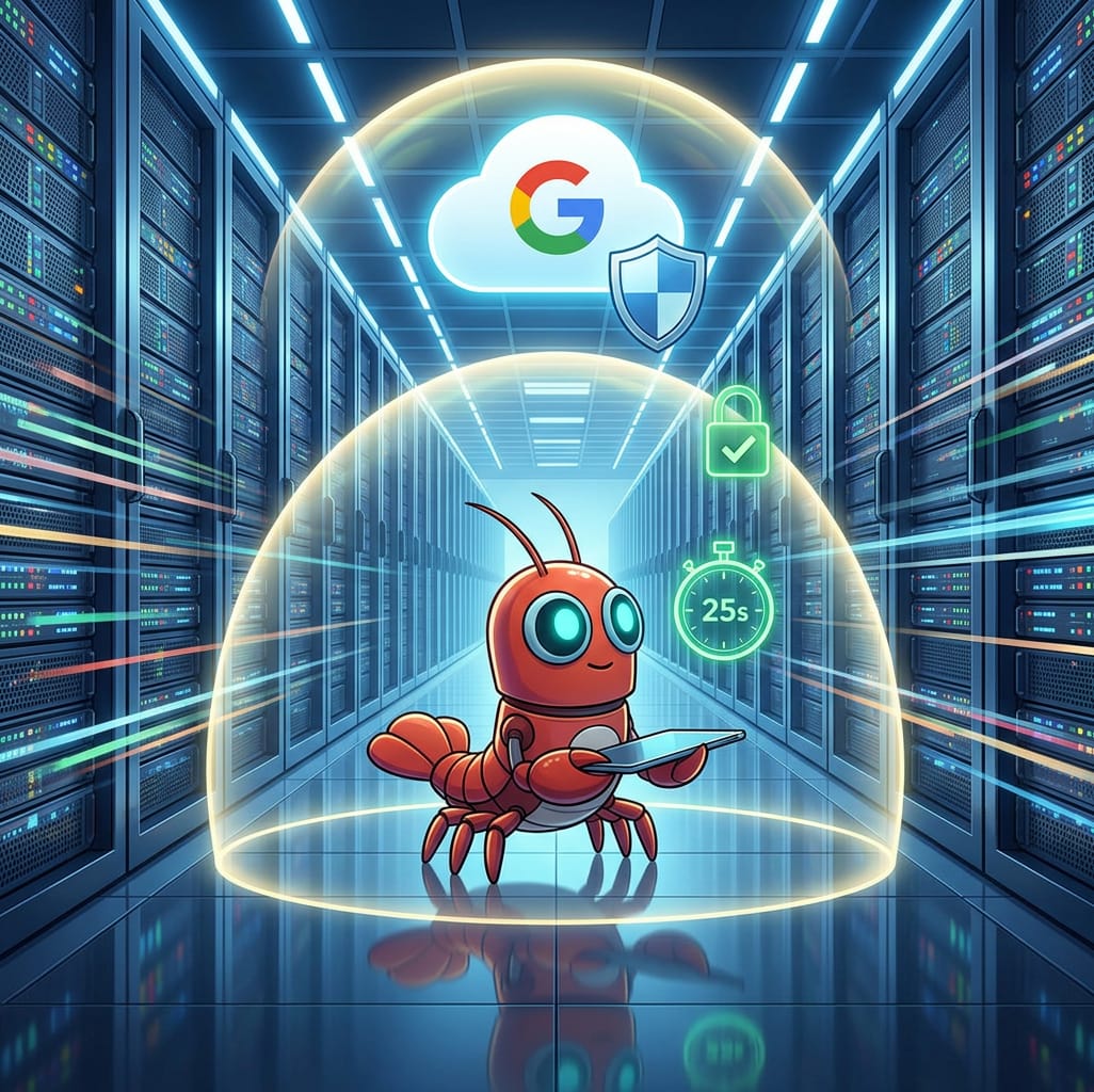 Portal agent inside a Google Cloud datacenter shield