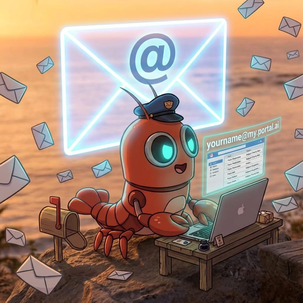Portal agent reading email from its own inbox