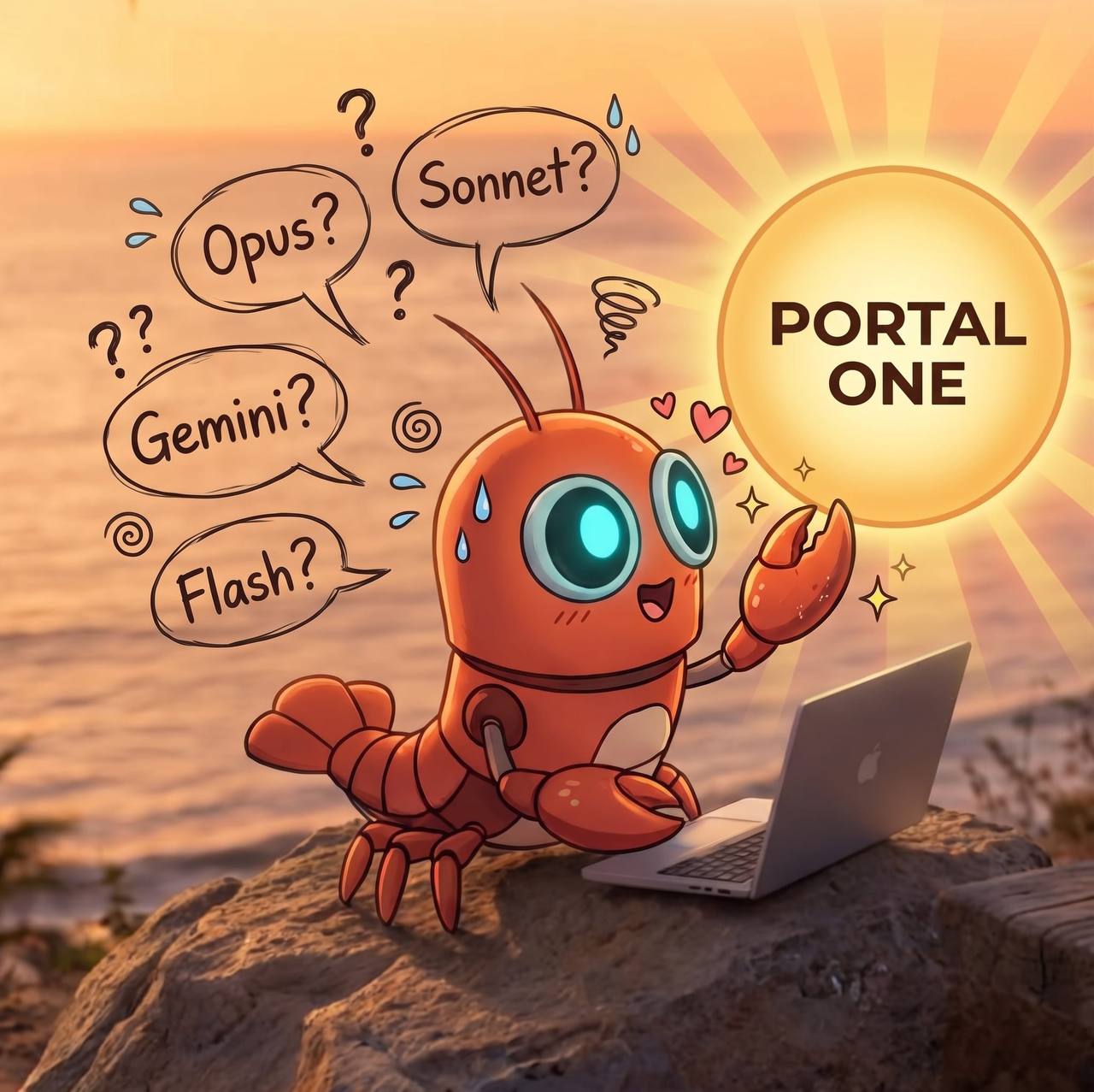 Portal agent choosing between AI models
